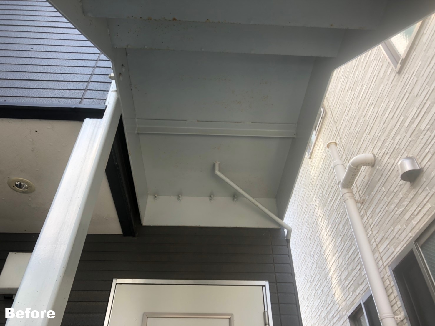 東京都江戸川区　アパート鉄骨階段塗装工事