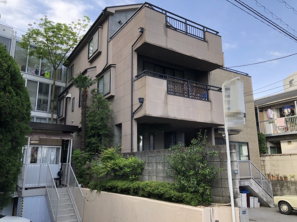東京都渋谷区のH様邸3階建て雨漏り改修及び一部塗装工事