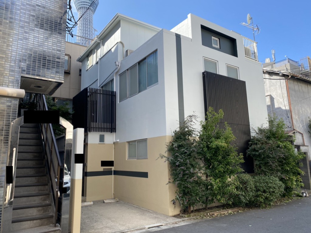 東京都墨田区　外壁屋上防水塗装工事【遮熱塗料】