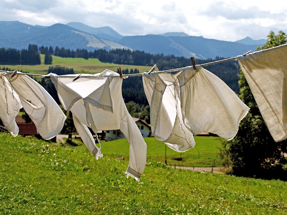 洗濯物 vs 強風