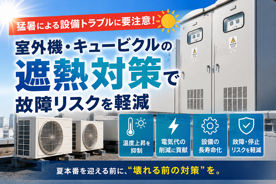 猛暑による設備トラブルを防ぐ！室外機・キュービクルの遮熱対策