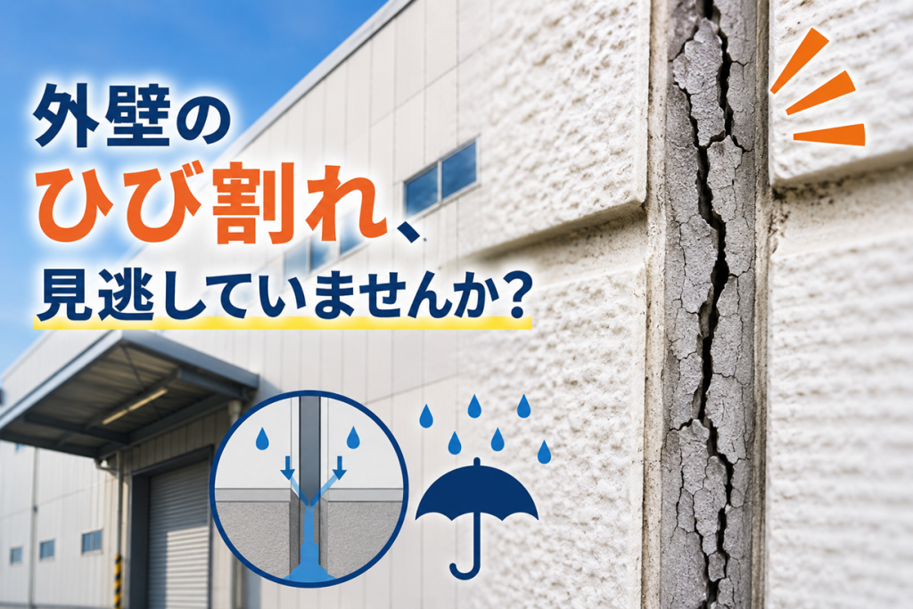 外壁の黒い線やひび割れは危険信号｜梅雨前の点検が建物を守ります