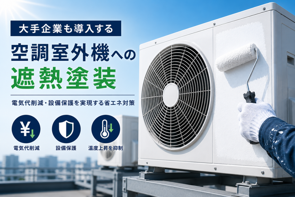 大手企業も導入する「空調室外機への遮熱塗装」