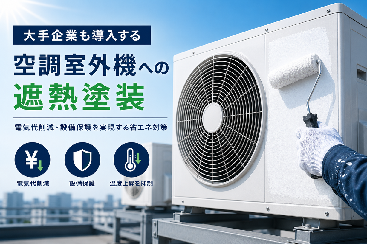 大手企業も導入する「空調室外機への遮熱塗装」