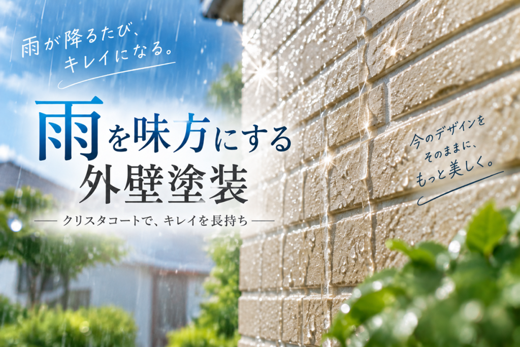 雨を味方にする外壁塗装、知っていますか？